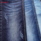 پارچه جین کشش تازه شلوار جین زنانه با رنگ آبی تیره تار شفاف