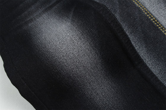 پارچه ی Full Lycra Satin Weave Black Black High Stretch Denim پارچه ای با رنگ های سیاه و سفید