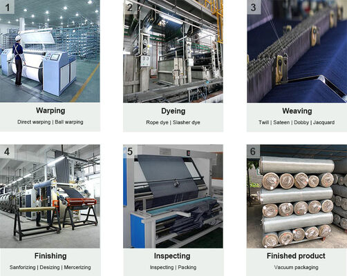 پارچه جین 9.8 اونس سولفور بلک وارپ اسلاب 100% کتان برای دزینگ