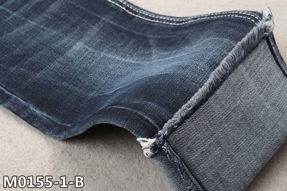 61٪ پنبه 11.8oz Cross Hatch TR پارچه جین شلوار جین