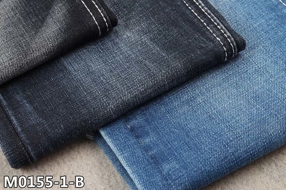 61٪ پنبه 11.8oz Cross Hatch TR پارچه جین شلوار جین
