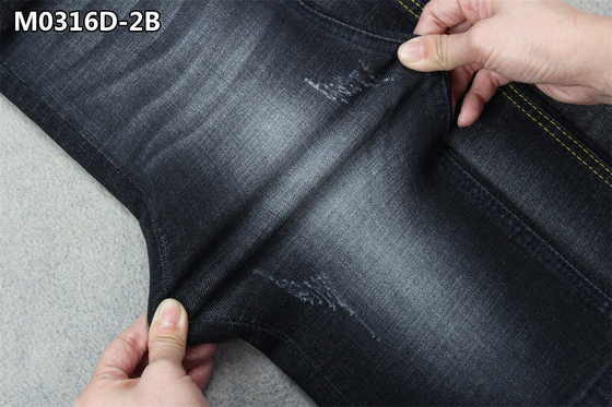 10 Oz High Stretch Cross Hatch Jeans Fabric Slub Balck پارچه جین برای پوشاک مردانه