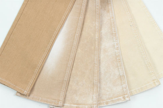 قیمت خوب پارچه ژنیم رنگ خکی برای جین زن آنلاین