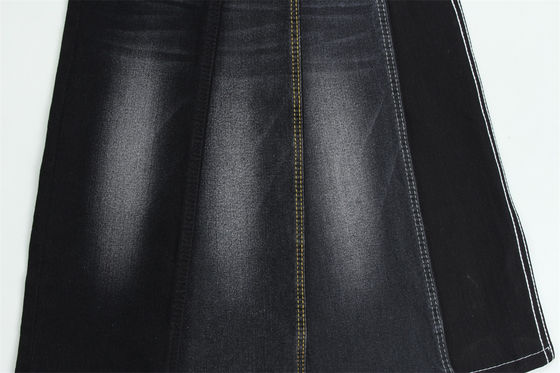 پارچه ی Full Lycra Satin Weave Black Black High Stretch Denim پارچه ای با رنگ های سیاه و سفید