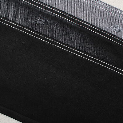 قیمت خوب 11.5 اونس 55 درصد پنبه 45 درصد پلی استر سیاه سیاه جین پارچه آنلاین