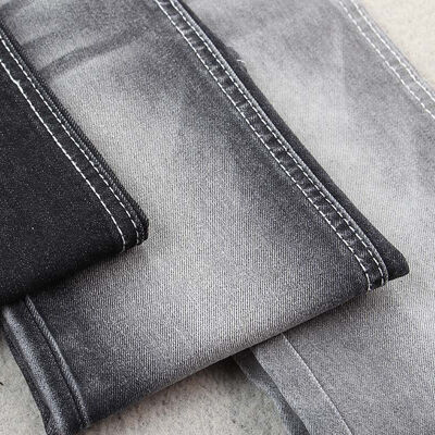 قیمت خوب پارچه جین مشکی/سفید ۱۰-۱۱ اونس برای شلوارهای جین زنانه و مردانه آماده آنلاین