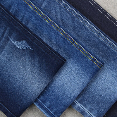 قیمت خوب پارچه جین کشی پنبه پلی استر ۱۰.۵ اونسی پرفروش برای شلوار جین مردانه آنلاین