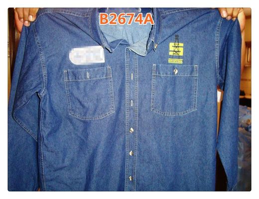 قیمت خوب پارچه جین 100٪ پنبه ای نیلی کشدار 8 اونس 271 گرم Gsm برای شلوار آنلاین